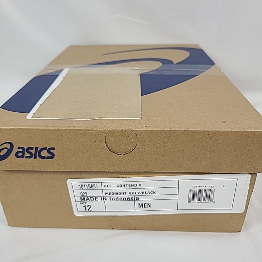 NEW Asics Men's Gel-Contend 9 Piedmont Grey/Black Sneakers Sz 12 - Picture 8 of 8